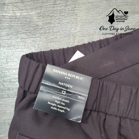 Banana Republic Hayden Tapered Leg Ankle Length Pants Size 12 - Picture 2 of 6